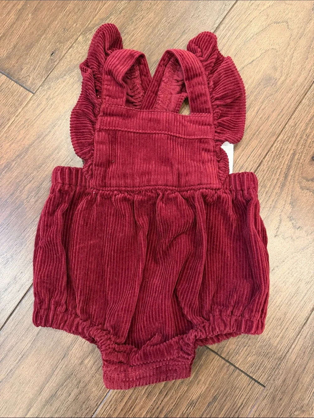 Old Navy Ruffled Corduroy Overall Romper 0-3 Months NWT - C39-112